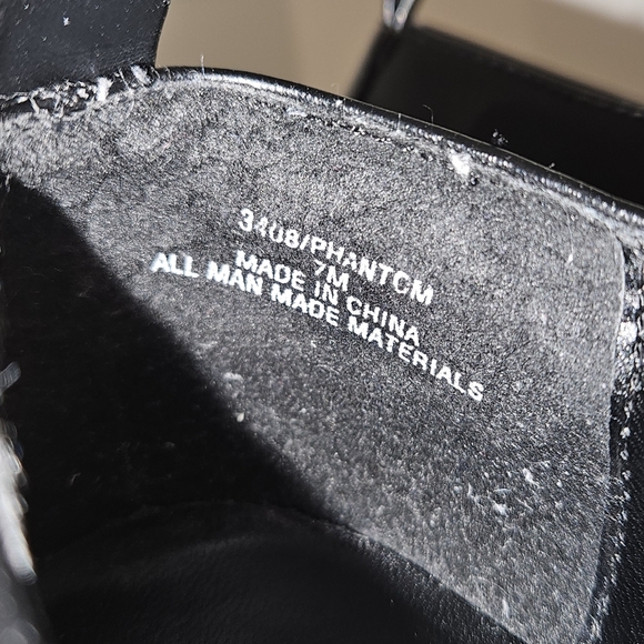 Vintage Y2K So Leather Chunky Platform Heel Slip On 7M Black - Picture 6 of 16